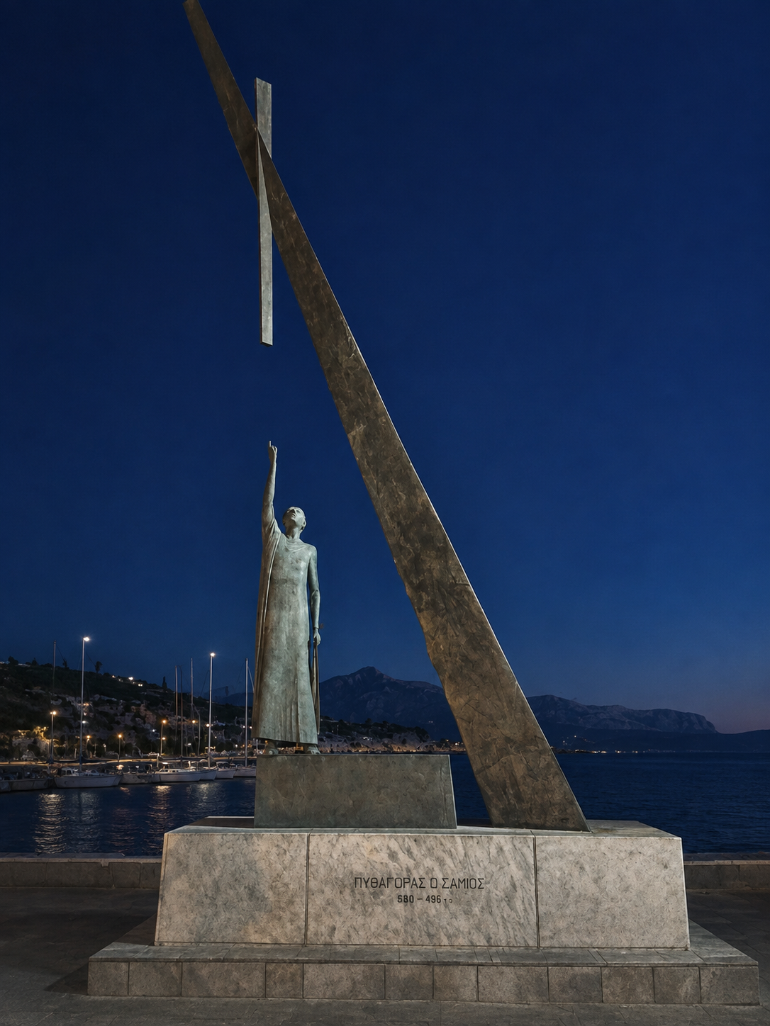 Die Statue des Pythagoras